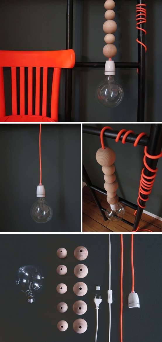 DIY lamp gekleurd - Woontrendz