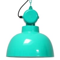 HK Living hanglamp industrieel 'Factory' aqua groen