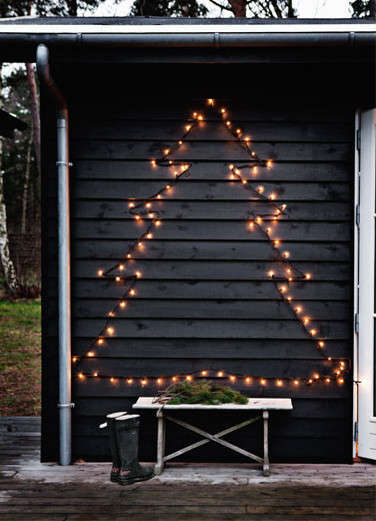 Kerstboom van kerstverlichting