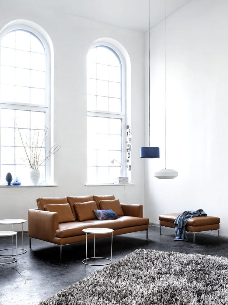 Liefde voor de cognac leren bank