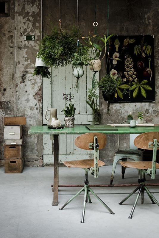 Mint industrieel interieur