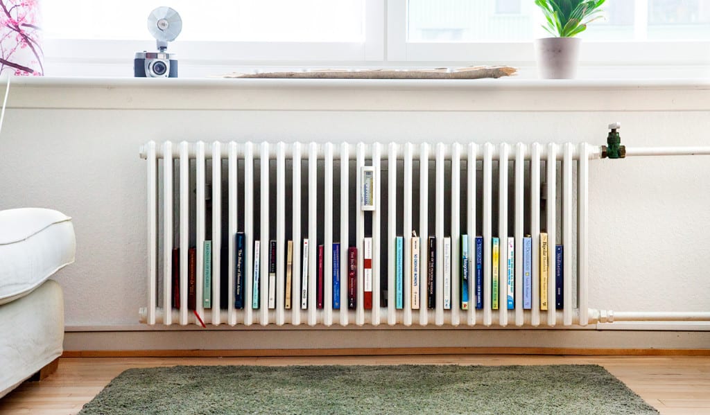 Boeken in radiator