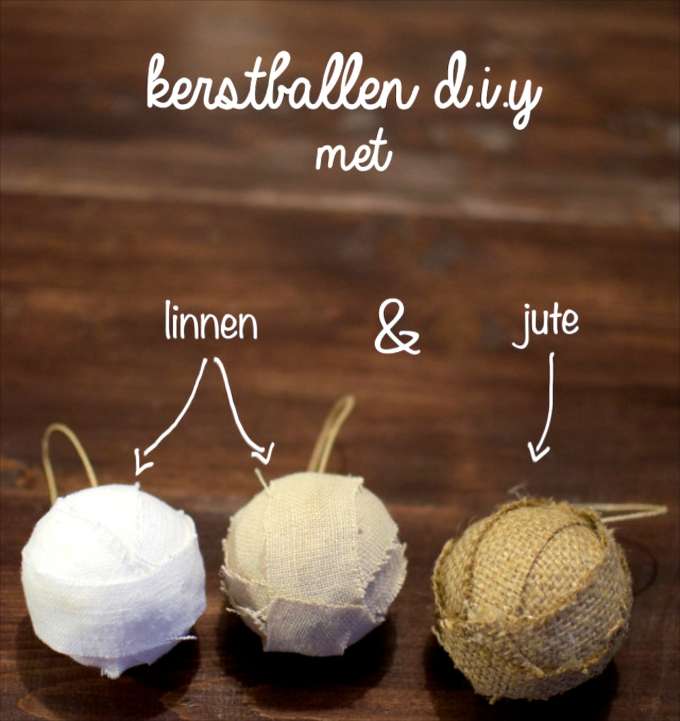 Kerstbal jute DIY