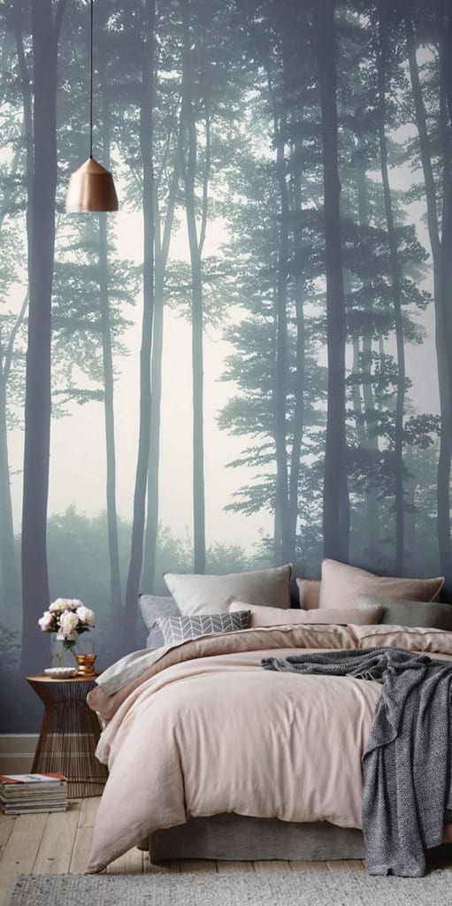 slaapkamer-fotobehang-bos-mist-woontrendz