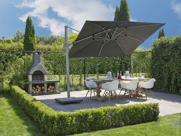 Platinum zweefparasol deltawing zwart vdgarde