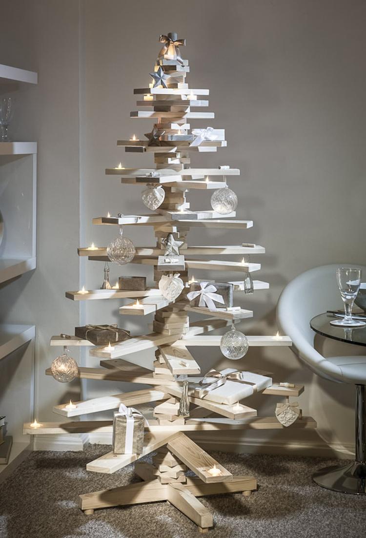 Bungalow component haat 5x Inspiratie voor een houten kerstboom - Woontrendz