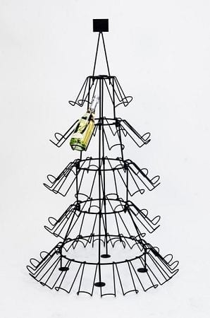 Wijnrek kerstboom wijnflessen