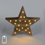 Kerstdecoratie met verlichting - kerstster hout