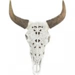 Ox skull art natural