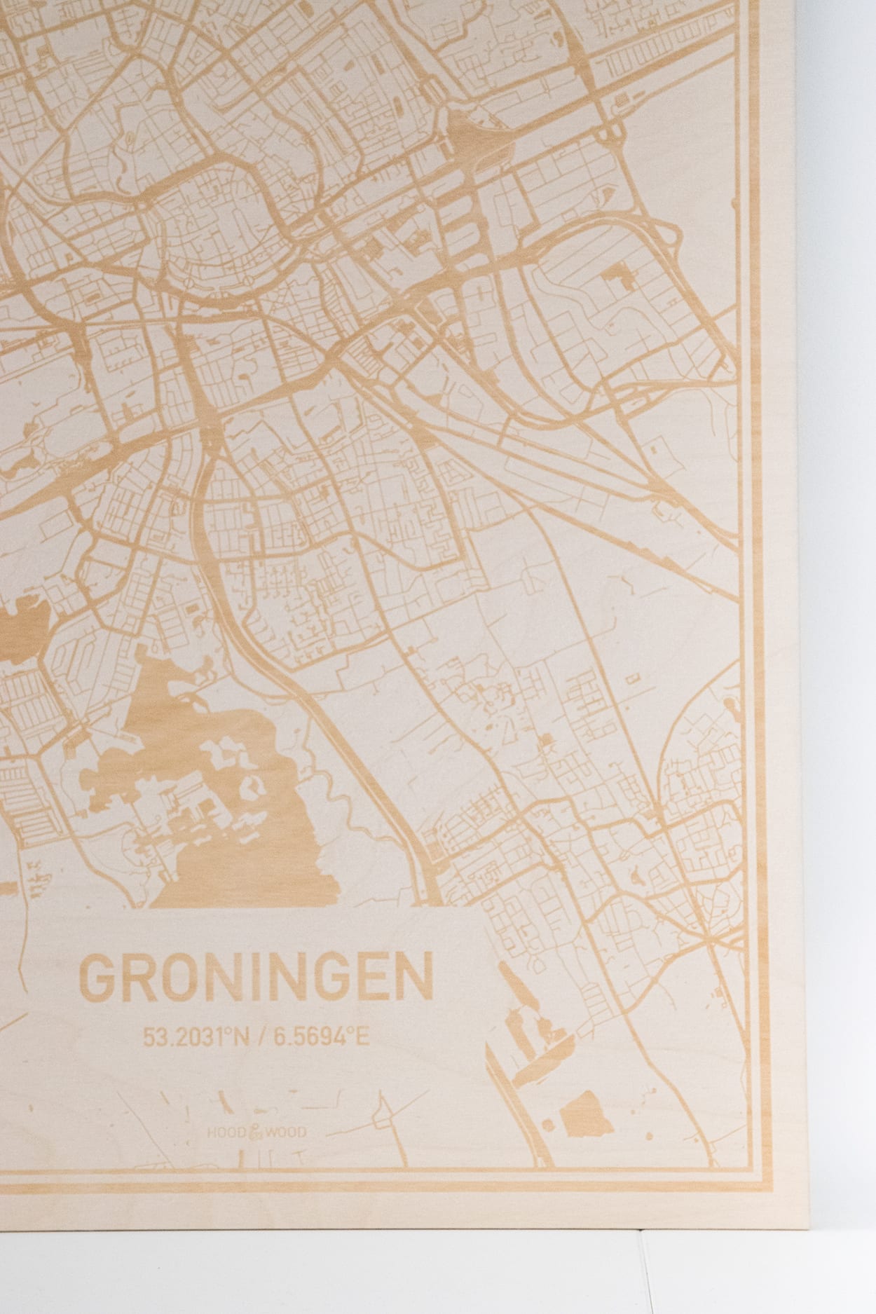 Woontrendz houten kaart Groningen