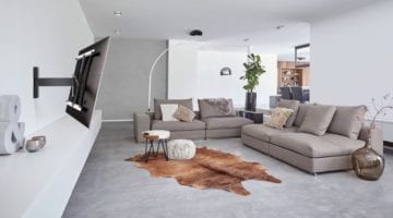 Draaibare tv beugel Vogel's woonkamer